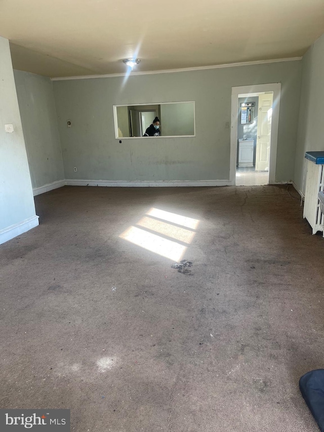 2001 N 52nd St, Philadelphia, PA 19131 - carpeted spare room featuring crown molding and baseboards