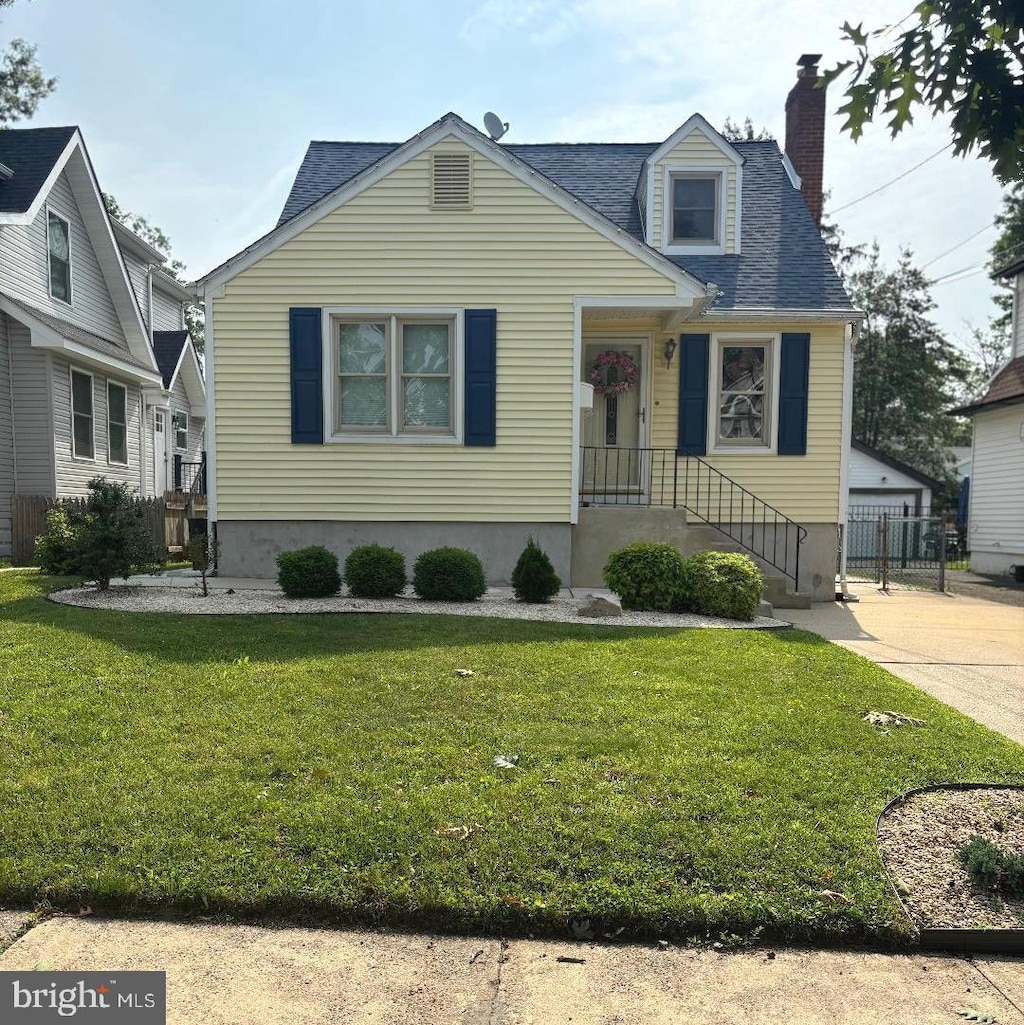 321 Marne Ave, Haddonfield, NJ 08033 - view of front facade with a shingled roof and a chimney