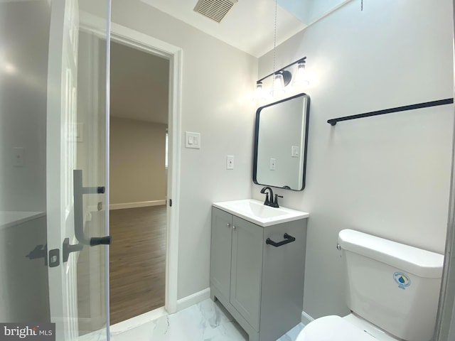 1319 Rainer Rd, Brookhaven, PA 19015 - bathroom with vanity and marble finish floors