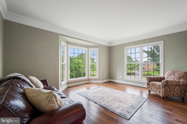 12773 Beebe Ct, Lovettsville, VA 20180 - living area with crown molding and wood-type flooring
