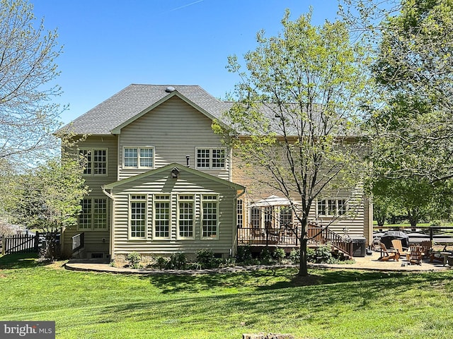 12773 Beebe Ct, Lovettsville, VA 20180 - back of house featuring a patio area and a wooden deck