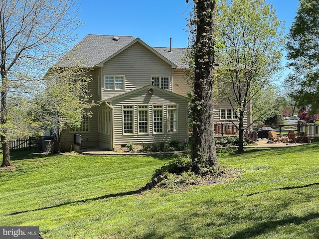 12773 Beebe Ct, Lovettsville, VA 20180 - back of house with a patio, crawl space, and a shingled roof