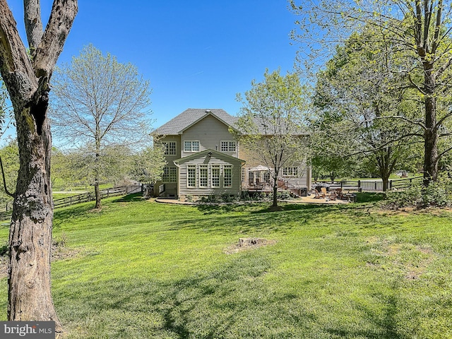 12773 Beebe Ct, Lovettsville, VA 20180 - back of house with a lawn
