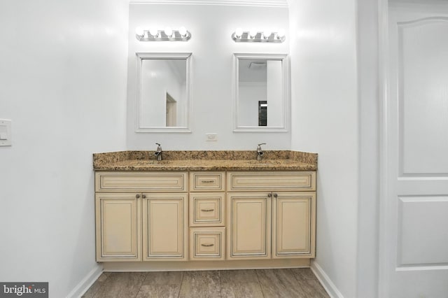 9936 Bell Wood Farm Ln, Nokesville, VA 20181 - full bath featuring double vanity and baseboards