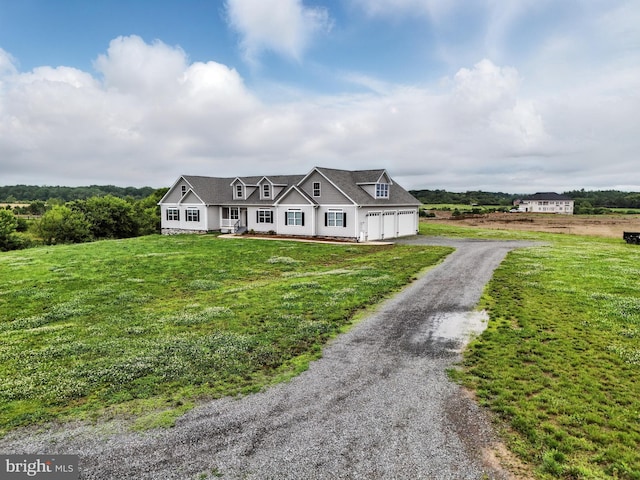 9936 Bell Wood Farm Ln, Nokesville, VA 20181 - view of front of home with an attached garage, driveway, a front lawn, and roof with shingles