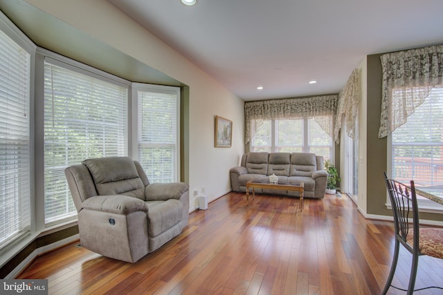 43855 Tattinger Ter, Ashburn, VA 20148 - living area with hardwood / wood-style floors and recessed lighting