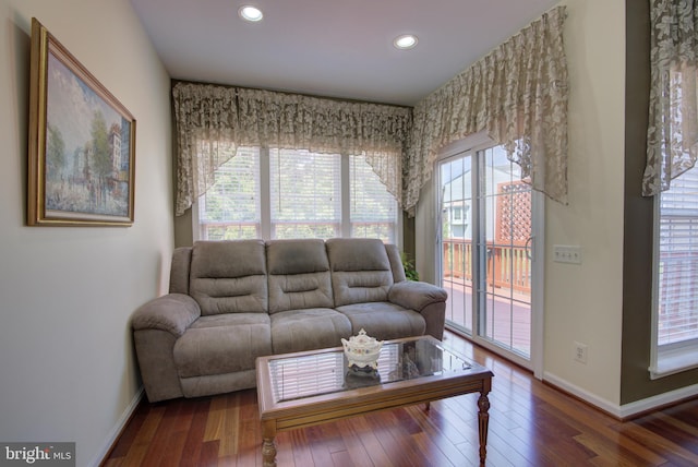 43855 Tattinger Ter, Ashburn, VA 20148 - living area featuring recessed lighting and hardwood / wood-style flooring