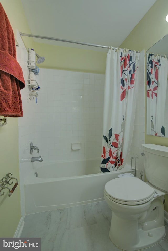 43855 Tattinger Ter, Ashburn, VA 20148 - full bath with shower / tub combo and marble look tile flooring