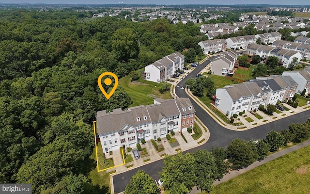 43855 Tattinger Ter, Ashburn, VA 20148 - aerial view of property and surrounding area featuring a forest