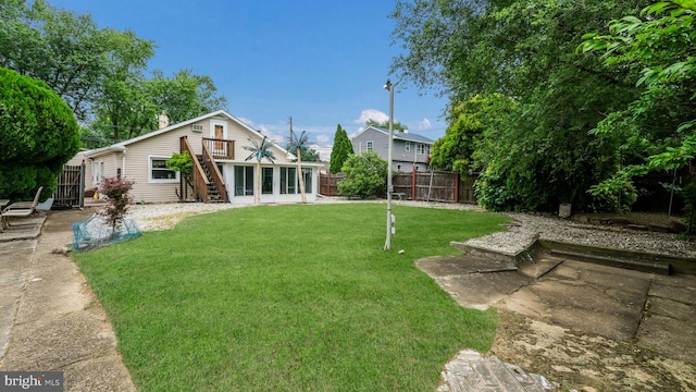 315 Leedom Ave, Bristol, PA 19007 - view of yard featuring stairway and a sunroom