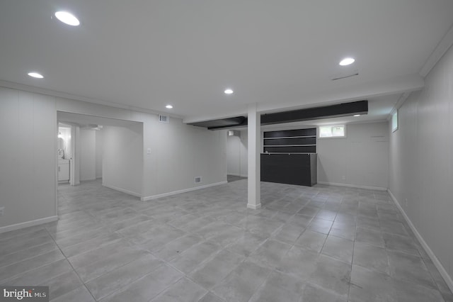 26 Hemlock Dr, Parlin, NJ 08859 - below grade area with recessed lighting and light tile patterned flooring
