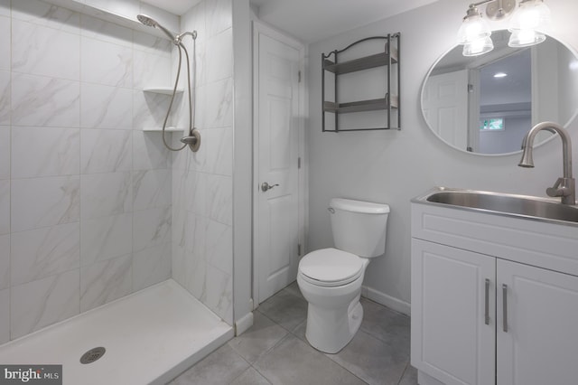 26 Hemlock Dr, Parlin, NJ 08859 - full bath with vanity, tiled shower, and tile patterned floors