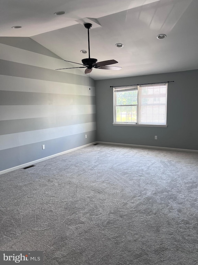 674 Honeysuckle Way, Pennsburg, PA 18073 - carpeted empty room with a ceiling fan, recessed lighting, and lofted ceiling