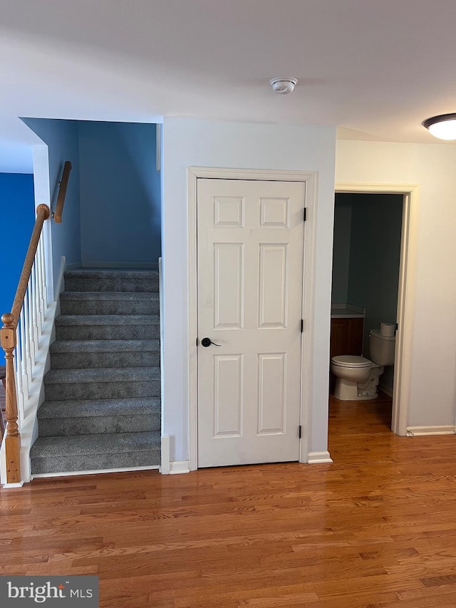 674 Honeysuckle Way, Pennsburg, PA 18073 - stairs featuring wood finished floors and baseboards