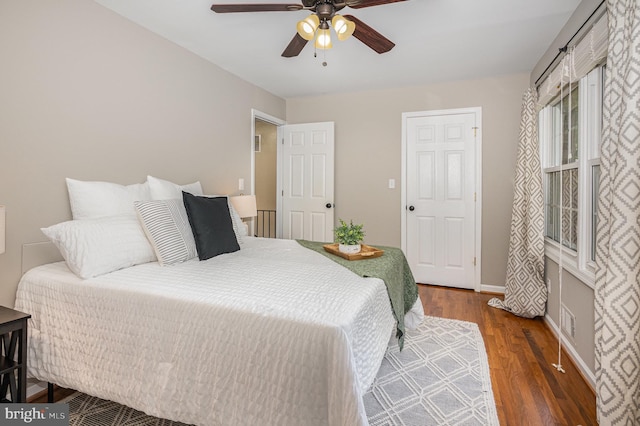 5917 Kingsford Rd Unit 366, Springfield, VA 22152 - bedroom with wood finished floors and a ceiling fan