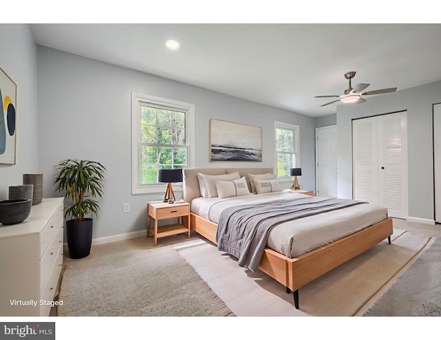 1720 Denton Ct, Crofton, MD 21114 - bedroom with light colored carpet and a ceiling fan