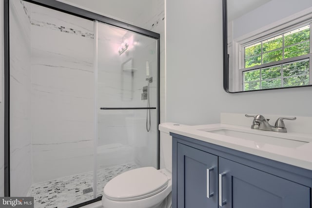 1720 Denton Ct, Crofton, MD 21114 - bathroom featuring a marble finish shower and vanity