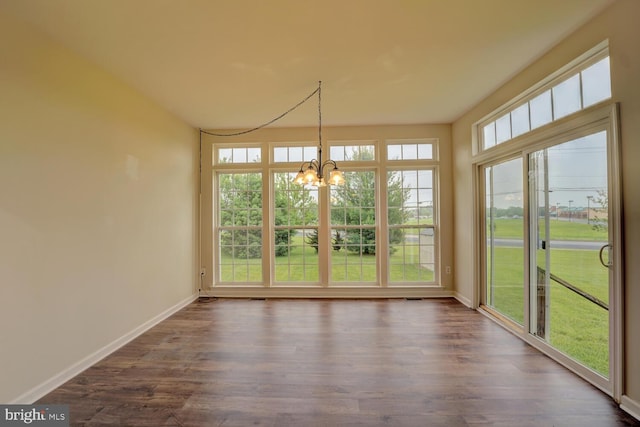 2 N Cummings Dr, Middletown, DE 19709 - unfurnished sunroom featuring a chandelier and french doors