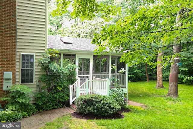 3689 N Carolina Ave, Edgewater, MD 21037 - view of green lawn featuring a sunroom