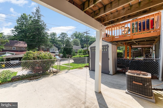 833 Evesham Ave, Baltimore, MD 21212 - view of patio / terrace with a storage unit and a wooden deck
