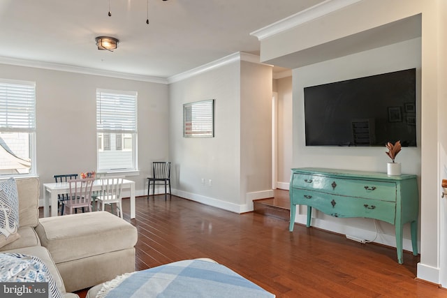 103 Norma Aly, Annapolis, MD 21403 - living area featuring ornamental molding and wood finished floors