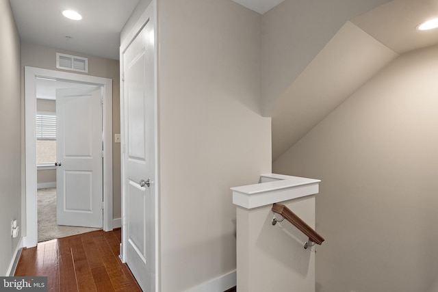 103 Norma Aly, Annapolis, MD 21403 - hall with an upstairs landing, hardwood / wood-style floors, and recessed lighting