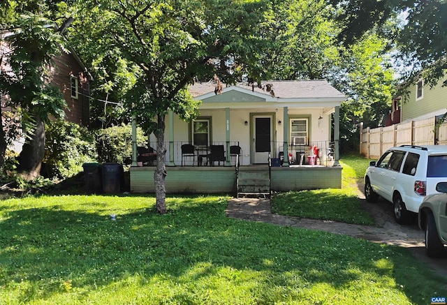 1411 Vine St, Charlottesville, VA 22902 - bungalow-style house with covered porch and stucco siding