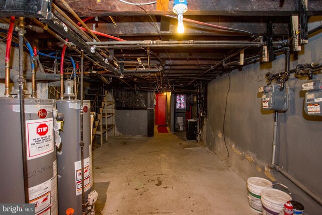 7152 N 20th St, Philadelphia, PA 19138 - unfinished basement featuring water heater