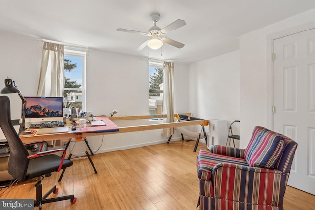 455 Krams Ave, Philadelphia, PA 19128 - office with ceiling fan and wood finished floors