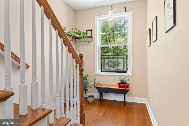 311 W 3rd Ave, Conshohocken, PA 19428 - entrance foyer featuring stairs and hardwood / wood-style floors