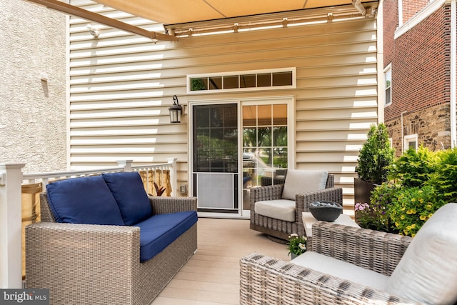 311 W 3rd Ave, Conshohocken, PA 19428 - wooden deck with outdoor lounge area