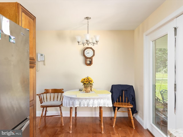 5409 Greenspring Valley Rd, Green Spring, WV 26722 - dining room with a chandelier and wood finished floors