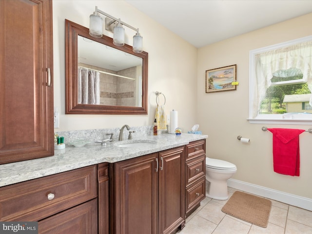 5409 Greenspring Valley Rd, Green Spring, WV 26722 - bathroom featuring vanity, tile patterned floors, and a shower with shower curtain