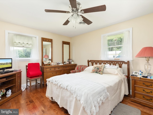 5409 Greenspring Valley Rd, Green Spring, WV 26722 - bedroom with wood finished floors and a ceiling fan