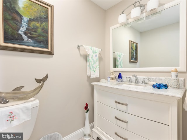 5409 Greenspring Valley Rd, Green Spring, WV 26722 - bathroom featuring vanity and baseboards