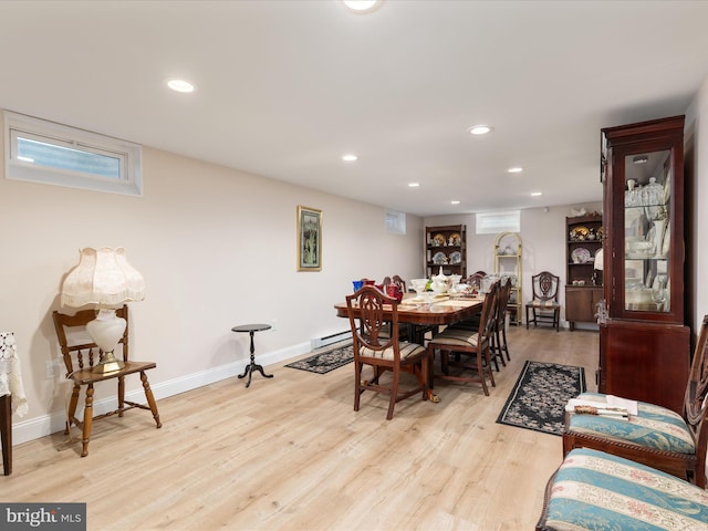 5409 Greenspring Valley Rd, Green Spring, WV 26722 - dining area featuring recessed lighting and light wood-style flooring