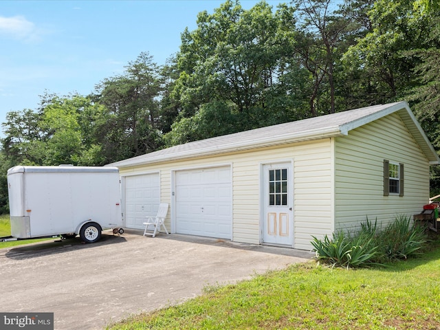 5409 Greenspring Valley Rd, Green Spring, WV 26722 - detached garage featuring view of scattered trees