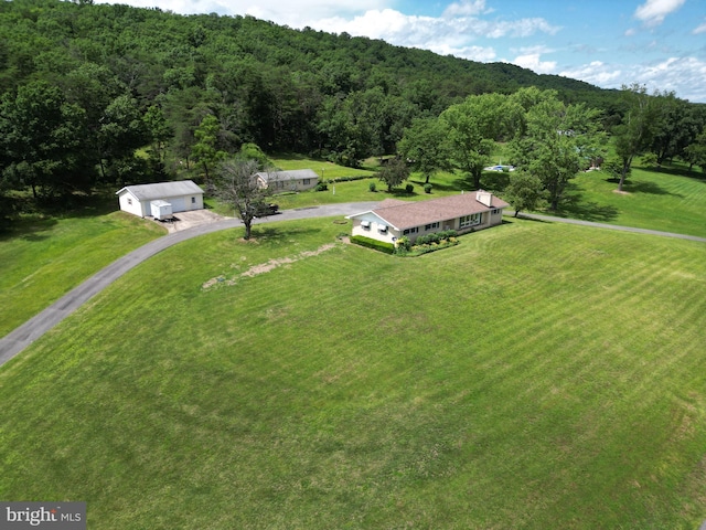 5409 Greenspring Valley Rd, Green Spring, WV 26722 - aerial view of property and surrounding area with a forest