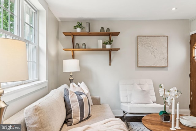 1918 E Albert St, Philadelphia, PA 19125 - living area with healthy amount of natural light, wood finished floors, and recessed lighting