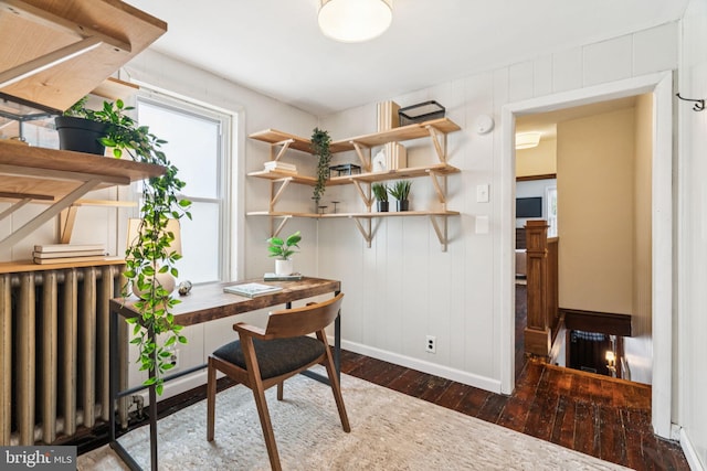 1918 E Albert St, Philadelphia, PA 19125 - office with hardwood / wood-style floors, plenty of natural light, and a fireplace