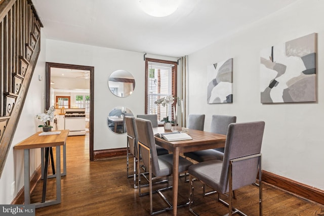 1918 E Albert St, Philadelphia, PA 19125 - dining room with wood finished floors and baseboards