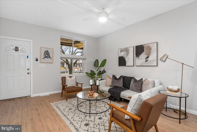 2782 The Alameda, Baltimore, MD 21218 - living area with a ceiling fan and light wood finished floors