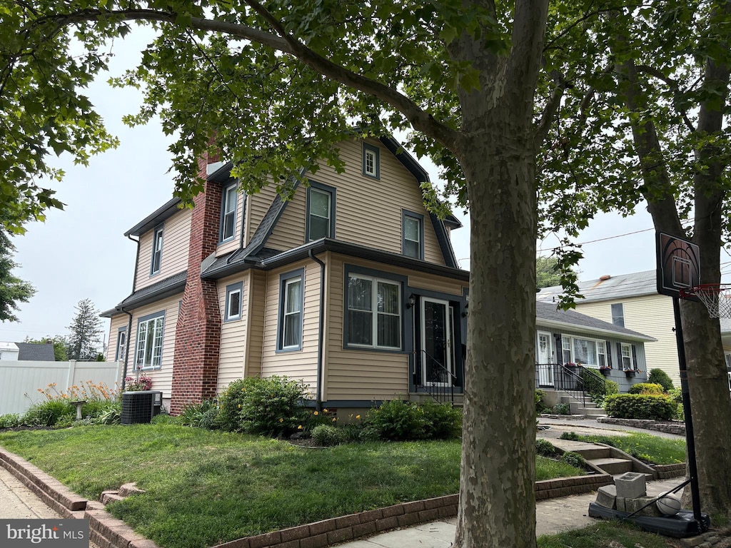 120 Melrose, Haddon Township, NJ 08108 - view of front of house with a chimney