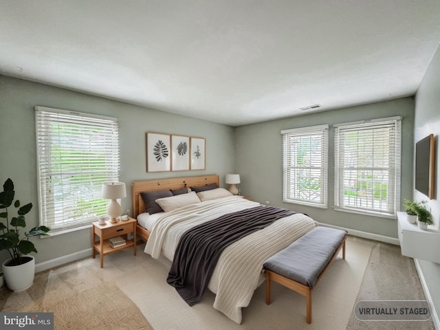 3801 Ridge Knoll Ct Unit 206A, Fairfax, VA 22033 - bedroom featuring multiple windows and light carpet