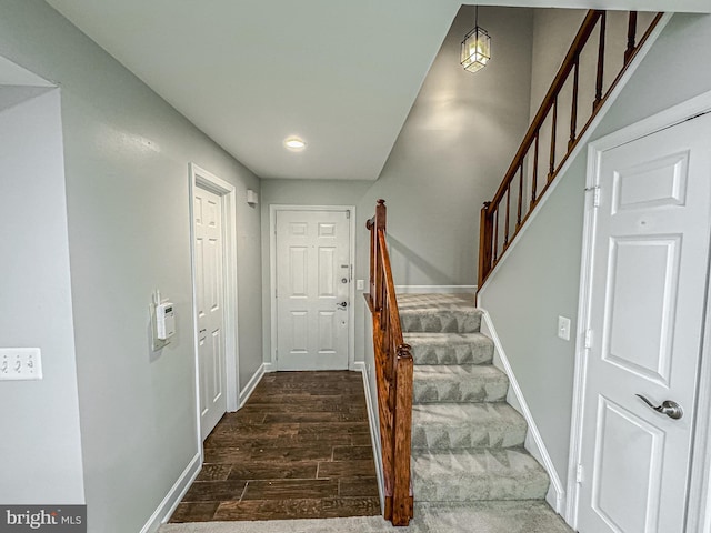 3801 Ridge Knoll Ct Unit 206A, Fairfax, VA 22033 - stairway with wood finished floors and recessed lighting