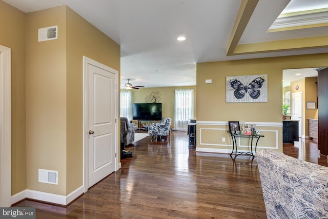 4136 Shanelle Ct Lot 10, Hampstead, MD 21074 - living area featuring wood finished floors, recessed lighting, and ceiling fan