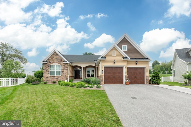 4136 Shanelle Ct Lot 10, Hampstead, MD 21074 - craftsman inspired home featuring stone siding, driveway, and a garage