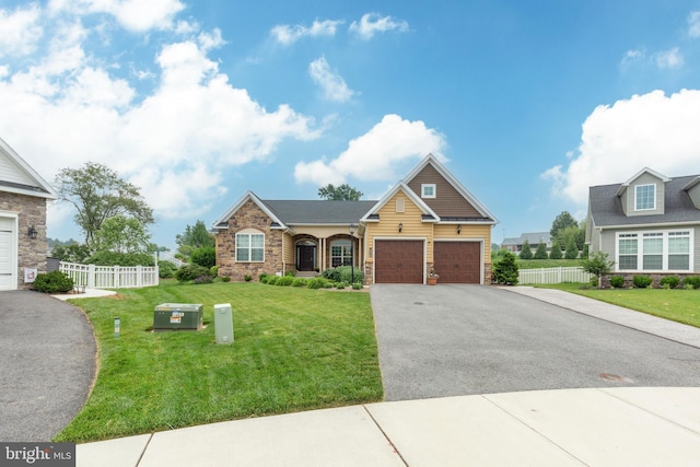4136 Shanelle Ct Lot 10, Hampstead, MD 21074 - view of front facade with asphalt driveway, an attached garage, and stone siding