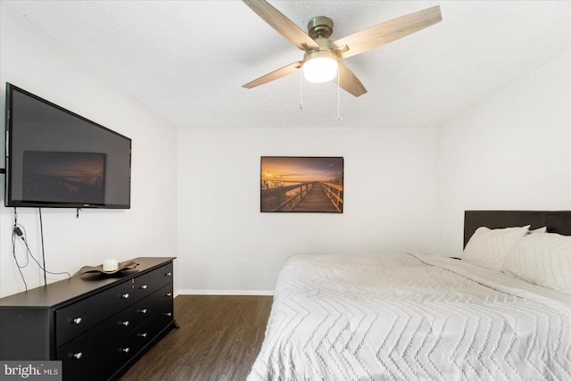 1215 Lorene Dr, Pasadena, MD 21122 - bedroom with dark wood-type flooring and a ceiling fan