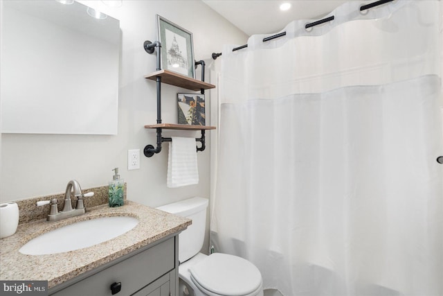 1215 Lorene Dr, Pasadena, MD 21122 - bathroom with vanity and a shower with shower curtain